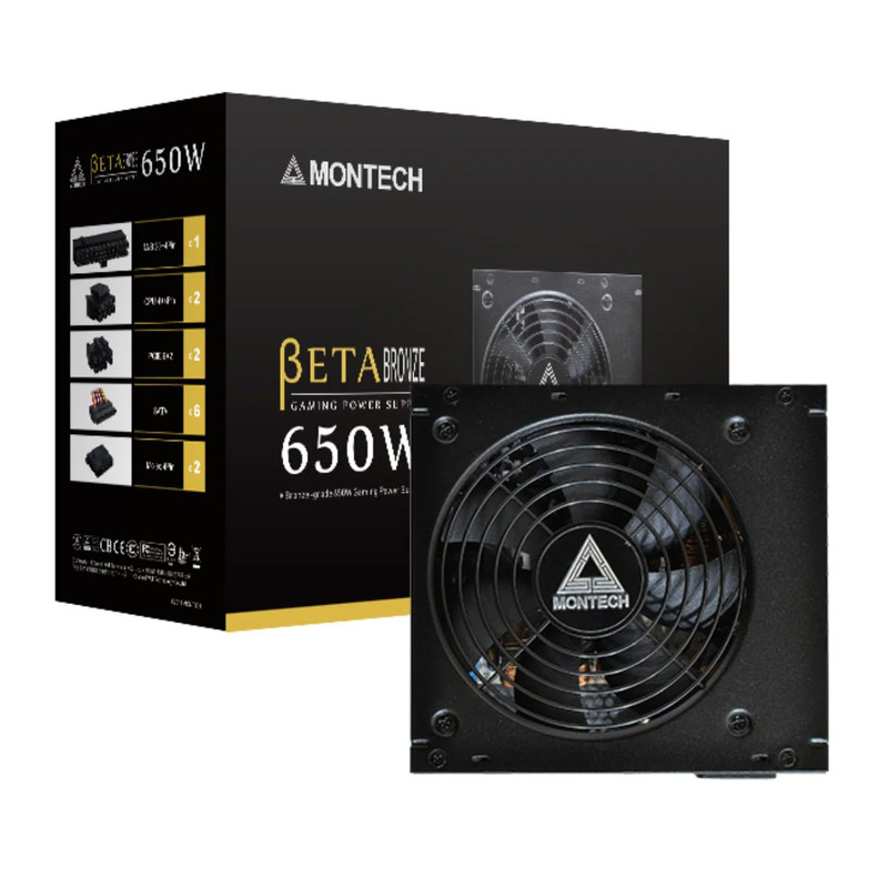 Montech BETA 650W 80+ Bronze Non-Modular Power Supply - مزود الطاقة